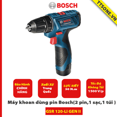 Máy khoan dùng pin Bosch GSR 120-LI GEN II - Chính Hãng