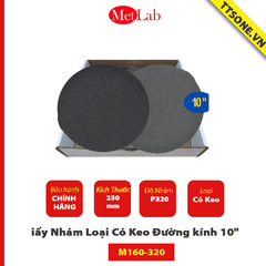 Giấy Nhám Loại Có Keo Đường kính 10" (250mm) P180 Metlab Hộp 100 Chiếc