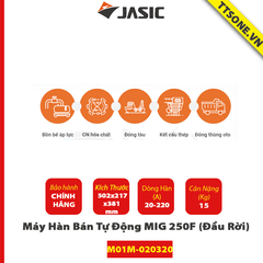 Máy Hàn Bán Tự Động MIG 250F (Đầu Rời, Điện Áp 380)(tp5) - Chính Hãng