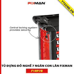 Tủ Đựng Đồ Nghề 7 Ngăn Con Lăn FIXMAN F1RP7B - Chính hãng (790x490x1010mm)