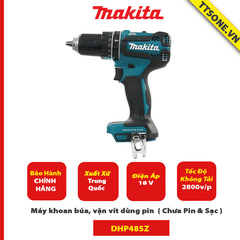 Máy khoan búa, vặn vít dùng pin Makita DHP485Z ( Chưa Pin & Sạc ) - Chính Hãng