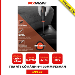 Tua Vít Có Rãnh 4*100mm Fixman D0102 - Chính Hãng