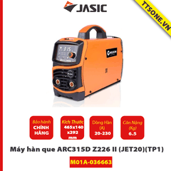 Máy Hàn Que ARC315D Z226 (JET20)(TP1) - Jasic - Chính Hãng
