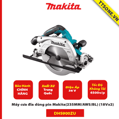 Máy cưa đĩa dùng pin Makita DHS900ZU (235MM/AWS/BL) (18Vx2)-Chính Hãng