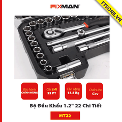 Bộ Đầu Khẩu 1.2" 22 Chi Tiết FIXMAN MT22 - Chính hãng