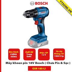 Máy khoan pin 18V Bosch GSR 185-LI ( Chưa Pin & Sạc ) - Chính Hãng