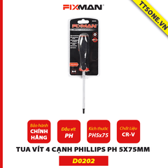 Tua Vít 4 Cạnh Phillips PH1x75mm Fixman D0202 - Chính Hãng