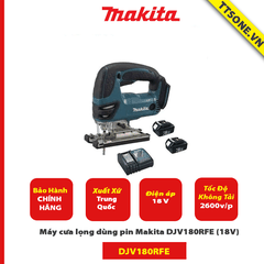 Máy cưa lọng dùng pin Makita DJV180RFE (18V) - Chính Hãng