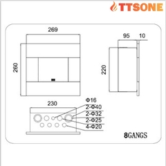 Tủ Điện Âm Tường Mặt Che Trong Suốt  8 Đường Màu Trắng  PANASONIC BQDX08T11AV
