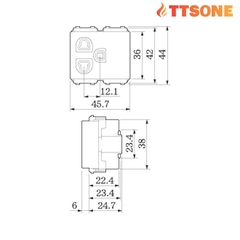 Ổ Cắm Đôi 3 Chấu Không Có Màn Che PANASONIC WEV1191H
