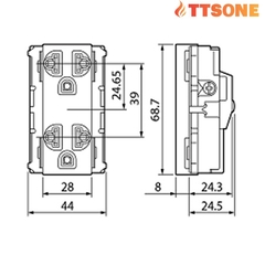 Ổ Cắm Đôi 3 Chấu Full PANASONIC WNG159237W