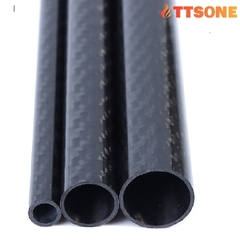 Ống Carbon 3K - Carbon 3K Tube 12mm OD x 10mm ID (1 Mét)