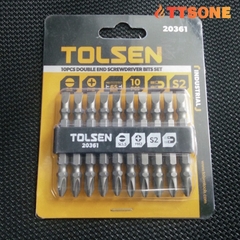 Bộ 10 Đầu Tua Vít Hai Đầu TOLSEN 20361