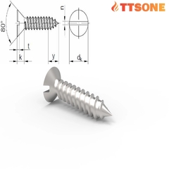 Vít Tự Khoan Đầu Bằng Có Rãnh M5.5 Din 7972