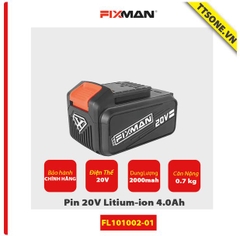 Máy khoan cầm tay FIXMAN dùng pin 20V FL104001-02 - Chính hãng ( Kèm Phụ Kiện)