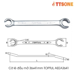 Cờ lê đầu mở 36x41/24x27mm TOPTUL