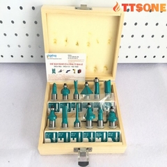 1/2" (12.7mm) Bộ Mũi Phay Gỗ 12 Chi Tiết TOTAL TACSR0102121