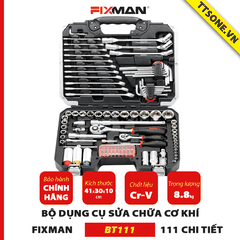 Bộ Dụng Cụ Sửa Chữa Cơ Khí 111 Chi Tiết FIXMAN BT111 - Chính hãng