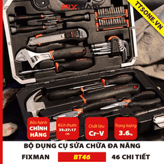 Bộ Dụng Cụ Sửa Chữa Cơ Khí 46 Chi Tiết FIXMAN BT46 - Chính hãng