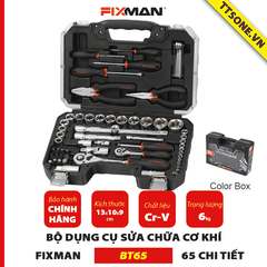 Bộ Dụng Cụ Sửa Chữa Cơ Khí 65 Chi Tiết FIXMAN BT65 - Chính hãng