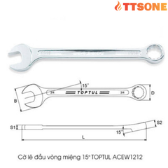 Cờ lê đầu vòng miệng TOPTUL