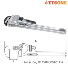 Mỏ lết răng 14"-48'' TOPTUL