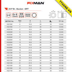 Đầu Khẩu Fixman H0212M 19mm - Chính Hãng