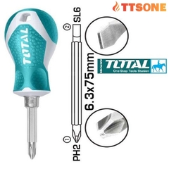 Tuốc nơ vít 2 đầu dẹp và bake TOTAL THT250216