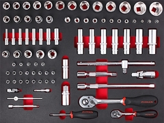 Bộ khẩu loại 1/2" và 1/4" 84 chi tiết FIXMAN F1.ET01 - Chính hãng
