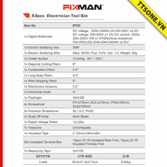 Bộ Công Cụ Sửa Chữa FIXMAN 53 chi tiết BT53 - Chính hãng