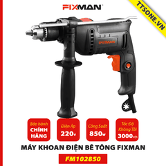 Máy Khoan Điện Cầm Tay FIXMAN FM102850 thêm 3 phụ kiện - Chính hãng