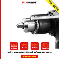 Máy Khoan Điện Cầm Tay FIXMAN FM102850 thêm 3 phụ kiện - Chính hãng
