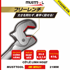 Cờ Lê Linh Hoạt MUSTTOOL IM-WH21 21mm - Chính hãng