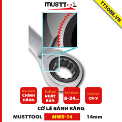 Cờ Lê Bánh Răng 14mm MUSTTOOL MWS-14 - Chính hãng