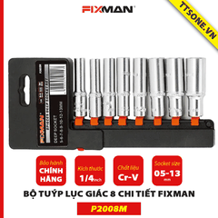 Bộ Tuýp Lục Giác 8 Chi Tiết Fixman P2008M - Chính Hãng