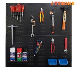 Tấm Lưới Đôi Pegboard Màu Đen Kèm Phụ Kiện Treo FABINA - 2 Tấm