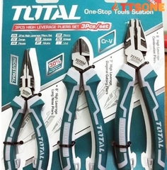 Bộ kìm điện, kìm cắt và kìm nhọn cao cấp 3 chi tiết Total THT2K0301S