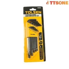 Bộ 13 Cây Lục Giác Đầu Bi Hệ Inch TOLSEN 20090