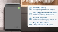 Máy giặt Hisense inverter 8Kg WTZQ8012UT