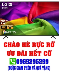 Smart Tivi AI LG 4K 75 inch 75NU805BPSB