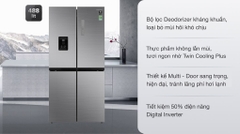Tủ lạnh Samsung Inverter 488 lít Multi Door RF48A4010M9/SV