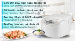 Nồi cơm điện tử Panasonic 1 lít SR-CL108WRA