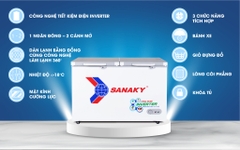 Tủ Đông mặt kính cường lực Sanaky Inverter 305 lít VH-4099A4K