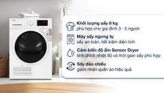 Máy sấy quần áo Galanz 8 kg DC-80S5C (Sấy ngưng tụ)