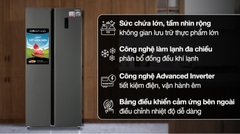 Tủ lạnh Casper Inverter 458 lít Side By Side RS-460PG