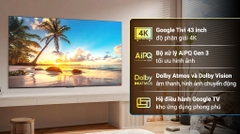 Google Tivi Led TCL 4K 43 inch 43P79B (Mới 2024)