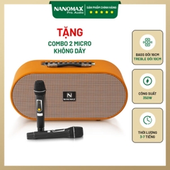 Loa Karaoke Xách Tay Nanomax X-18 Bass Đôi 16cm 350w/max