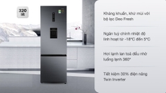 Tủ lạnh Aqua Inverter 320 lít AQR-B399MA(HB)