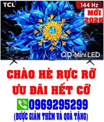 Google Tivi TCL QD-Mini LED 4K 65 Inch 65P8LS