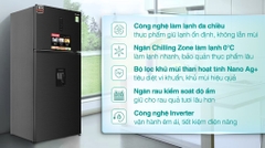 Tủ lạnh Sharp Inverter 417 lít SJ-X417WD-DG